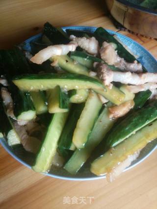 青瓜炒肉的做法步骤：9