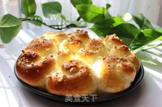 花生玫瑰花面包的做法步骤：15