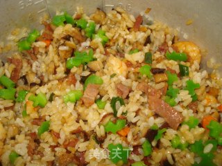 香菇培根焖饭的做法步骤：13
