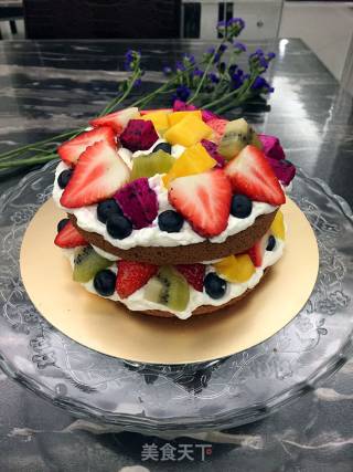 水果鲜花裸蛋糕的做法步骤：25