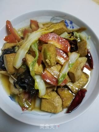 小白菜烧豆腐的做法步骤：9