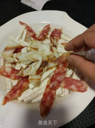 腊味蒸芋丝的做法步骤：6