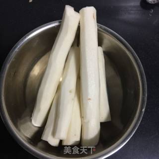 蜜汁蓝莓山药—孔雀开屏的做法步骤：1
