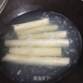 蜜汁蓝莓山药—孔雀开屏的做法步骤：2