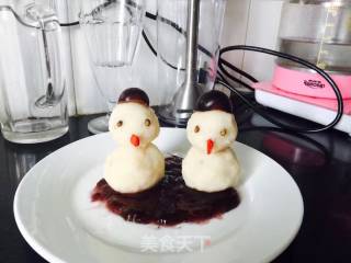 蜜汁蓝莓山药—孔雀开屏的做法步骤：5