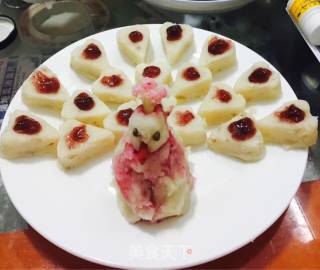 蜜汁蓝莓山药—孔雀开屏的做法步骤：10