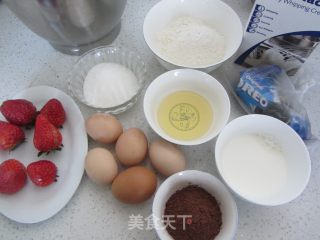 可可戚风裸蛋糕（八寸）的做法步骤：1