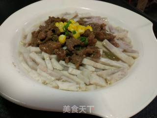 牛肉碎蒸芋丝的做法步骤：7