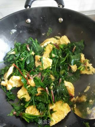 菠菜炒鸡蛋的做法步骤：10
