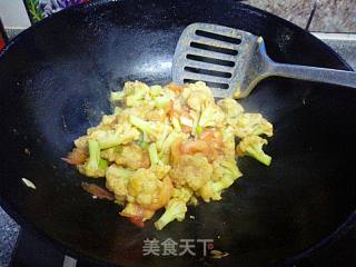 番茄炒菜花的做法步骤：6