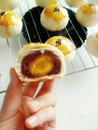 肉松麻薯蛋黄酥的做法步骤：20