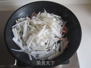 素炒白萝卜丝的做法步骤：4