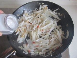 素炒白萝卜丝的做法步骤：5