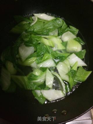 清炒油菜香菇片的做法步骤：3