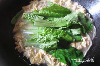 青菜鸡蛋面的做法步骤：6