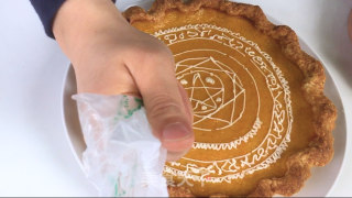 奇异博士主题——魔法护盾南瓜派的做法步骤：28