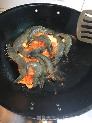 海鲜泡菜锅（韩式辣白菜海鲜汤）的做法步骤：5