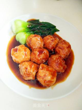 肉酿油面筋的做法步骤：12