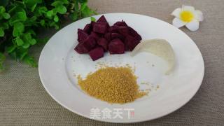 紫薯小米燕窝粥的做法步骤：1