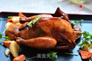 圣诞节香喷喷的脆皮烤鸡的做法步骤：14
