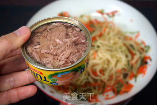 XO酱金枪鱼车仔面的做法步骤：5