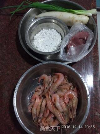 虾仁肉末萝卜煎，这是海虾，给取个名叫“海陆煎”，哈哈的做法步骤：1
