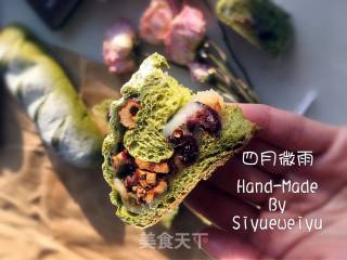 抹茶麻薯软欧包的做法步骤：18