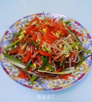 凉拌香葱豆芽的做法步骤：5