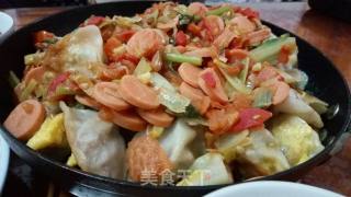 杂烩锅贴（宵夜小吃）的做法步骤：10