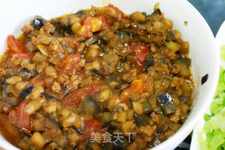 茄丁肉酱打卤面的做法步骤：5