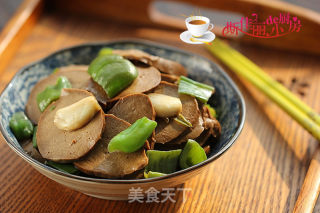 青椒炒素火腿的做法步骤：7