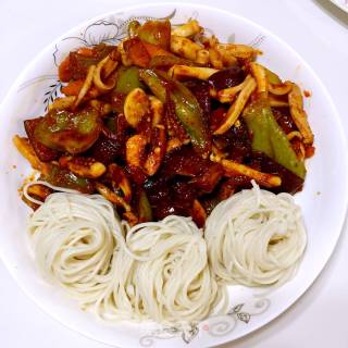辣炒鱿鱼的做法步骤：11