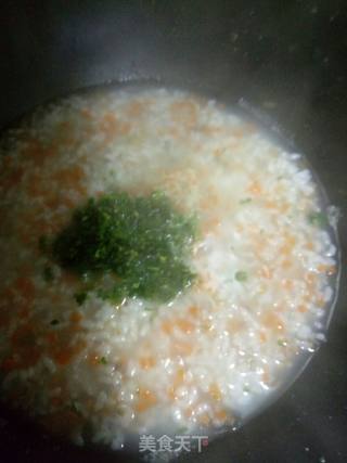 菠菜胡萝卜牛肉大米粥的做法步骤：4
