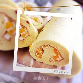 【锦州】奶油芒果蛋糕卷（成熟的方子）的做法步骤：19