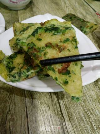 营养早餐~菠菜煎蛋馒头片的做法步骤：5