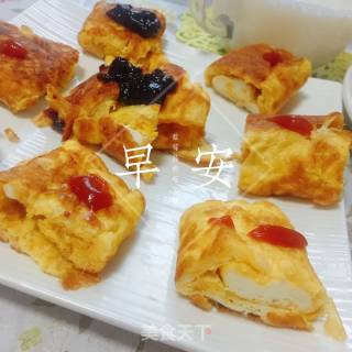 肉松厚蛋烧（平底锅版）的做法步骤：1