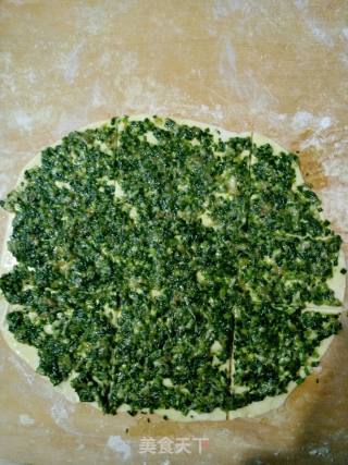 韭菜肉末千层饼的做法步骤：4