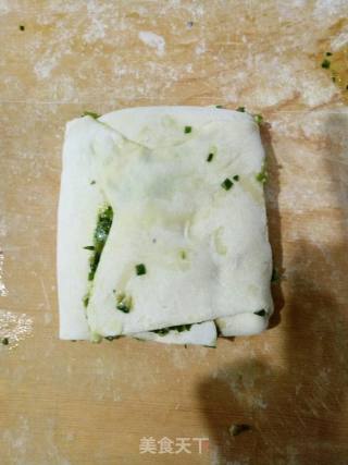 韭菜肉末千层饼的做法步骤：6