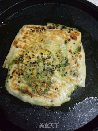 韭菜肉末千层饼的做法步骤：7