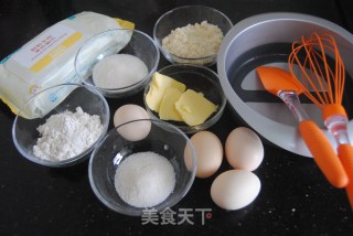 杏仁蛋糕的做法步骤：1