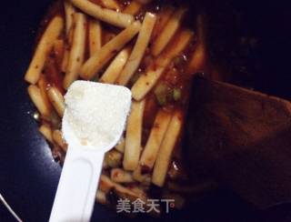 豆瓣酱炒年糕的做法步骤：6