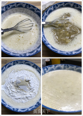 牛奶蜂蜜香蕉松饼的做法步骤：2
