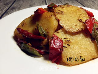 孜然土豆片#肉肉厨的做法步骤：7