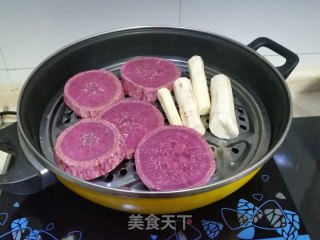 紫薯山药卷的做法步骤：1