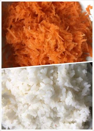 剩饭胡萝卜鸡蛋饼的做法步骤：1