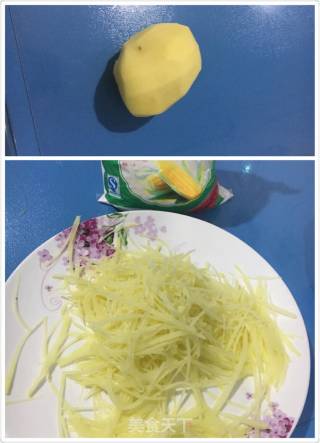脆炸土豆丝的做法步骤：1