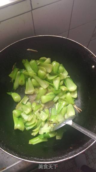 香菇油菜的做法步骤：10