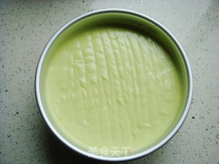 【美国】菠菜戚风蛋糕（8寸）的做法步骤：12