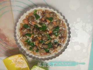 黑椒鸡肉披萨的做法步骤：19