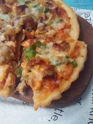 黑椒鸡肉披萨的做法步骤：26